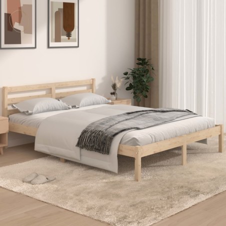 vidaXL Massivholzbett Kiefer 140x190 cm