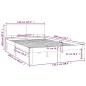 vidaXL Massivholzbett Kiefer 120x200 cm vidaXL Massivholzbett Kiefer 120x200 cm