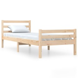 vidaXL Massivholzbett 75x190 cm