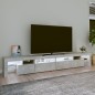 vidaXL TV-Schrank mit LED-Leuchten Betongrau 260x36,5x40 cm vidaXL TV-Schrank mit LED-Leuchten Betongrau 260x36,5x40 cm