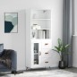 vidaXL Highboard Weiß 69,5x34x180 cm Holzwerkstoff vidaXL Highboard Weiß 69,5x34x180 cm Holzwerkstoff