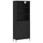 vidaXL Highboard Schwarz 69,5x34x180 cm Holzwerkstoff vidaXL Highboard Schwarz 69,5x34x180 cm Holzwerkstoff