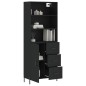 vidaXL Highboard Schwarz 69,5x34x180 cm Holzwerkstoff vidaXL Highboard Schwarz 69,5x34x180 cm Holzwerkstoff