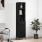 vidaXL Highboard Schwarz 34,5x34x180 cm Holzwerkstoff vidaXL Highboard Schwarz 34,5x34x180 cm Holzwerkstoff