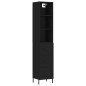 vidaXL Highboard Schwarz 34,5x34x180 cm Holzwerkstoff vidaXL Highboard Schwarz 34,5x34x180 cm Holzwerkstoff