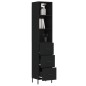 vidaXL Highboard Schwarz 34,5x34x180 cm Holzwerkstoff vidaXL Highboard Schwarz 34,5x34x180 cm Holzwerkstoff