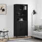 vidaXL Highboard Schwarz 69,5x34x180 cm Holzwerkstoff vidaXL Highboard Schwarz 69,5x34x180 cm Holzwerkstoff