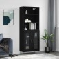 vidaXL Highboard Schwarz 69,5x34x180 cm Holzwerkstoff vidaXL Highboard Schwarz 69,5x34x180 cm Holzwerkstoff