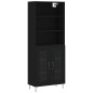 vidaXL Highboard Schwarz 69,5x34x180 cm Holzwerkstoff vidaXL Highboard Schwarz 69,5x34x180 cm Holzwerkstoff