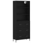 vidaXL Highboard Schwarz 69,5x34x180 cm Holzwerkstoff vidaXL Highboard Schwarz 69,5x34x180 cm Holzwerkstoff