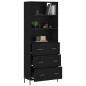 vidaXL Highboard Schwarz 69,5x34x180 cm Holzwerkstoff vidaXL Highboard Schwarz 69,5x34x180 cm Holzwerkstoff