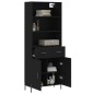 vidaXL Highboard Schwarz 69,5x34x180 cm Holzwerkstoff vidaXL Highboard Schwarz 69,5x34x180 cm Holzwerkstoff