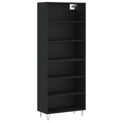 vidaXL Highboard Schwarz 69,5x32,5x180 cm Holzwerkstoff