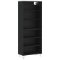 vidaXL Highboard Schwarz 69,5x32,5x180 cm Holzwerkstoff vidaXL Highboard Schwarz 69,5x32,5x180 cm Holzwerkstoff