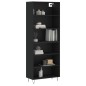 vidaXL Highboard Schwarz 69,5x32,5x180 cm Holzwerkstoff vidaXL Highboard Schwarz 69,5x32,5x180 cm Holzwerkstoff