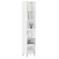vidaXL Highboard Hochglanz-Weiß 34,5x32,5x180 cm Holzwerkstoff vidaXL Highboard Hochglanz-Weiß 34,5x32,5x180 cm Holzwerkstoff