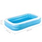 Bestway Aufblasbarer Pool Rechteckig 262x175x51cm Blau und Weiß Bestway Aufblasbarer Pool Rechteckig 262x175x51cm Blau und Weiß