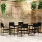 vidaXL 7-tlg. Garten-Essgruppe Schwarz vidaXL 7-tlg. Garten-Essgruppe Schwarz