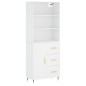 vidaXL Highboard Weiß 69,5x34x180 cm Holzwerkstoff vidaXL Highboard Weiß 69,5x34x180 cm Holzwerkstoff