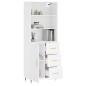vidaXL Highboard Weiß 69,5x34x180 cm Holzwerkstoff vidaXL Highboard Weiß 69,5x34x180 cm Holzwerkstoff