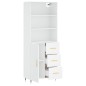 vidaXL Highboard Weiß 69,5x34x180 cm Holzwerkstoff vidaXL Highboard Weiß 69,5x34x180 cm Holzwerkstoff