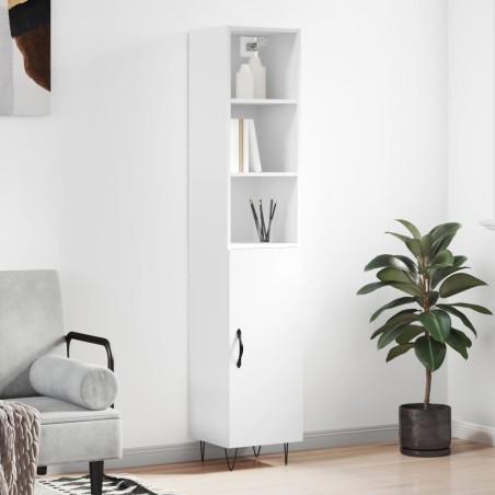 vidaXL Highboard Weiß 34,5x34x180 cm Holzwerkstoff