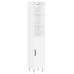 vidaXL Highboard Weiß 34,5x34x180 cm Holzwerkstoff
