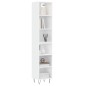 vidaXL Highboard Weiß 34,5x32,5x180 cm Holzwerkstoff vidaXL Highboard Weiß 34,5x32,5x180 cm Holzwerkstoff