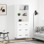 vidaXL Highboard Weiß 69,5x34x180 cm Holzwerkstoff vidaXL Highboard Weiß 69,5x34x180 cm Holzwerkstoff