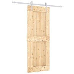 vidaXL Schiebetür mit Beschlag 80x210 cm Massivholz Kiefer