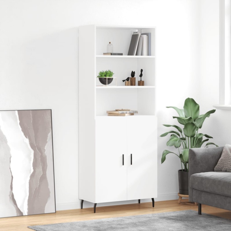 vidaXL Highboard Weiß 69,5x34x180 cm Holzwerkstoff vidaXL Highboard Weiß 69,5x34x180 cm Holzwerkstoff