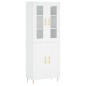 Highboard Weiß 69,5x34x180 cm Holzwerkstoff Highboard Weiß 69,5x34x180 cm Holzwerkstoff