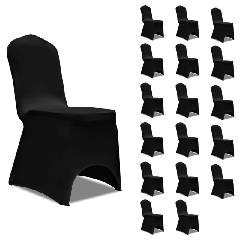 vidaXL Stretch-Stuhlhussen Schwarz 18 Stk. vidaXL Stretch-Stuhlhussen Schwarz 18 Stk.