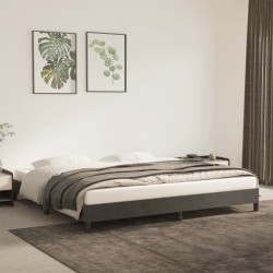vidaXL Bettgestell Dunkelgrau 200x200 cm Samt