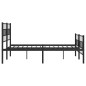 vidaXL Bettgestell mit Kopf- und Fußteil Metall Schwarz 135x190 cm vidaXL Bettgestell mit Kopf- und Fußteil Metall Schwarz 135x190 cm