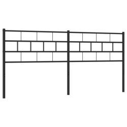 vidaXL Kopfteil Metall Schwarz 200 cm