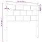 vidaXL Kopfteil Metall Weiß 107 cm