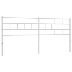 vidaXL Kopfteil Metall Weiß 180 cm