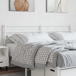 vidaXL Kopfteil Metall Weiß 200 cm