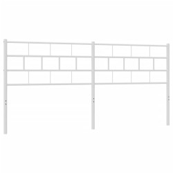vidaXL Kopfteil Metall Weiß 200 cm