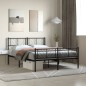 vidaXL Bettgestell mit Kopf- und Fußteil Metall Schwarz 140x190 cm vidaXL Bettgestell mit Kopf- und Fußteil Metall Schwarz 140x190 cm