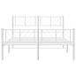 vidaXL Bettgestell mit Kopf- und Fußteil Metall Weiß 140x200 cm vidaXL Bettgestell mit Kopf- und Fußteil Metall Weiß 140x200 cm
