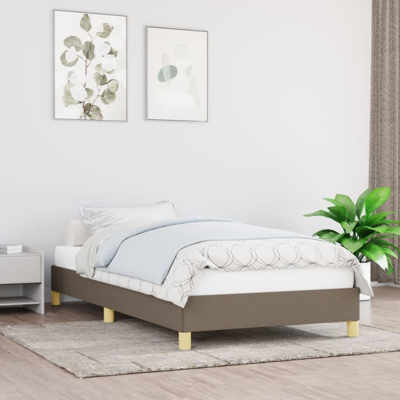 Bettgestell Taupe 80x200 cm Stoff Bettgestell Taupe 80x200 cm Stoff
