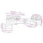 vidaXL 3-tlg. Sofagarnitur mit Kissen Weinrot Stoff vidaXL 3-tlg. Sofagarnitur mit Kissen Weinrot Stoff