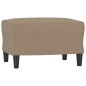 vidaXL 3-tlg. Sofagarnitur mit Kissen Cappuccino-Braun Kunstleder vidaXL 3-tlg. Sofagarnitur mit Kissen Cappuccino-Braun Kunstleder
