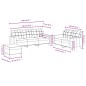 vidaXL 3-tlg. Sofagarnitur mit Kissen Dunkelgrau Stoff vidaXL 3-tlg. Sofagarnitur mit Kissen Dunkelgrau Stoff