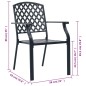vidaXL 3-tlg. Bistro-Set Stahl Schwarz vidaXL 3-tlg. Bistro-Set Stahl Schwarz