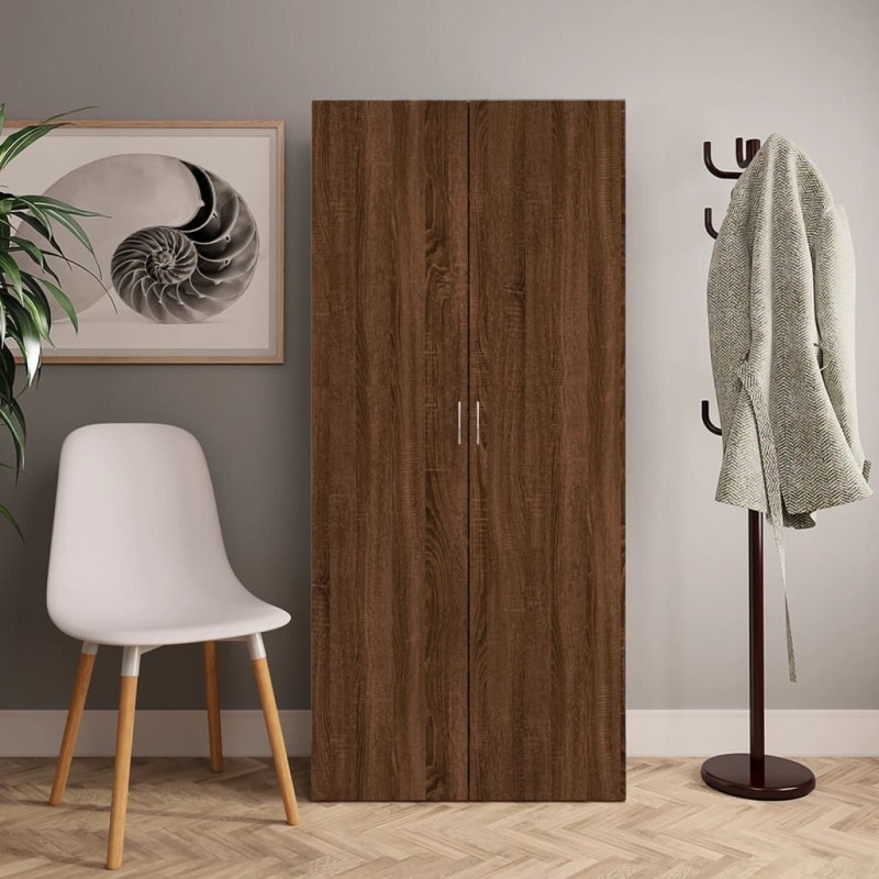 vidaXL Schuhschrank Braun Eichen-Optik 80x35,5x180 cm Holzwerkstoff vidaXL Schuhschrank Braun Eichen-Optik 80x35,5x180 cm Holzwerkstoff