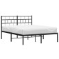 vidaXL Bettgestell mit Kopfteil Metall Schwarz 160x200 cm vidaXL Bettgestell mit Kopfteil Metall Schwarz 160x200 cm