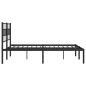 vidaXL Bettgestell mit Kopfteil Metall Schwarz 160x200 cm vidaXL Bettgestell mit Kopfteil Metall Schwarz 160x200 cm